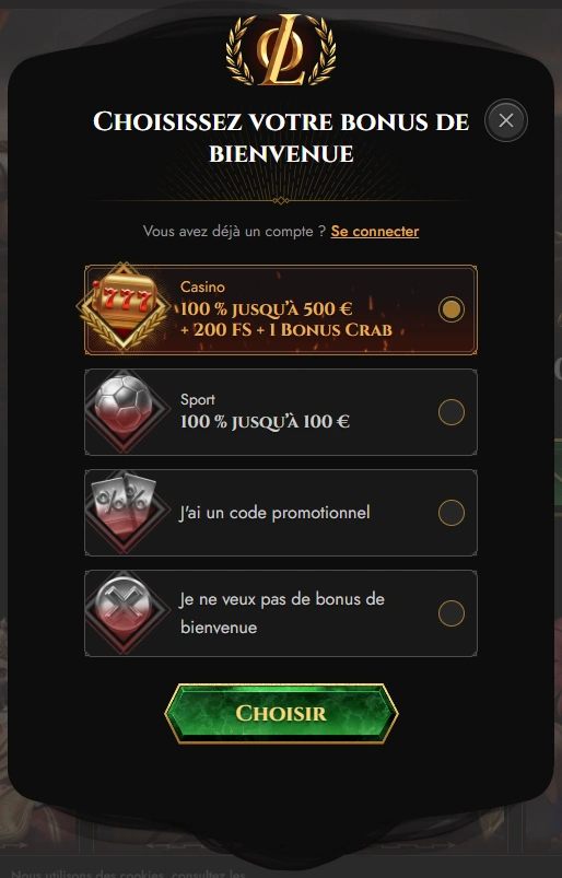 Connexion Casino Legiano